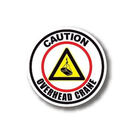 Ergomat 24in CIRCLE SIGNS - Caution Overhead Crane DSV-SIGN 576 #1510 -UEN